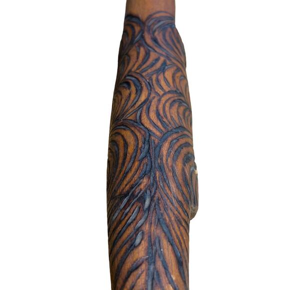 Hand Carved Wooden Goanna Lizard. Folk Art. Reptile. Shelf Decor. Great Details! - Picture 4 of 8